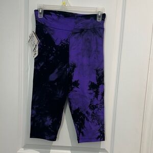 Tie-Dye Purple Capri Joggers for Women